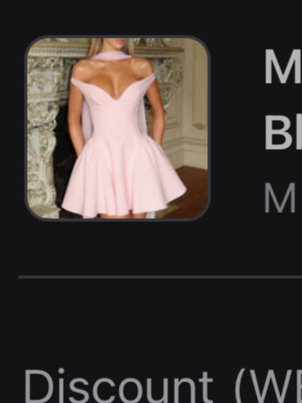 Women’s Off-Shoulder Pink Cocktail Dress - Picture 3 of 3
